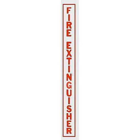 JL INDUSTRIES / ACTIVAR Vertical Decal Fire Extinguisher, Red Lettering On Clear Film LDVRFE